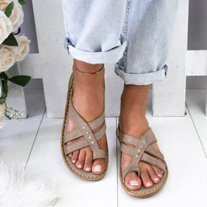 Women's Summer Comfortable Leather Sandals, Beach Sandals