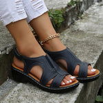 2022 Summer Women Wedge Sandals, Premium Leather Orthopedic Sandals